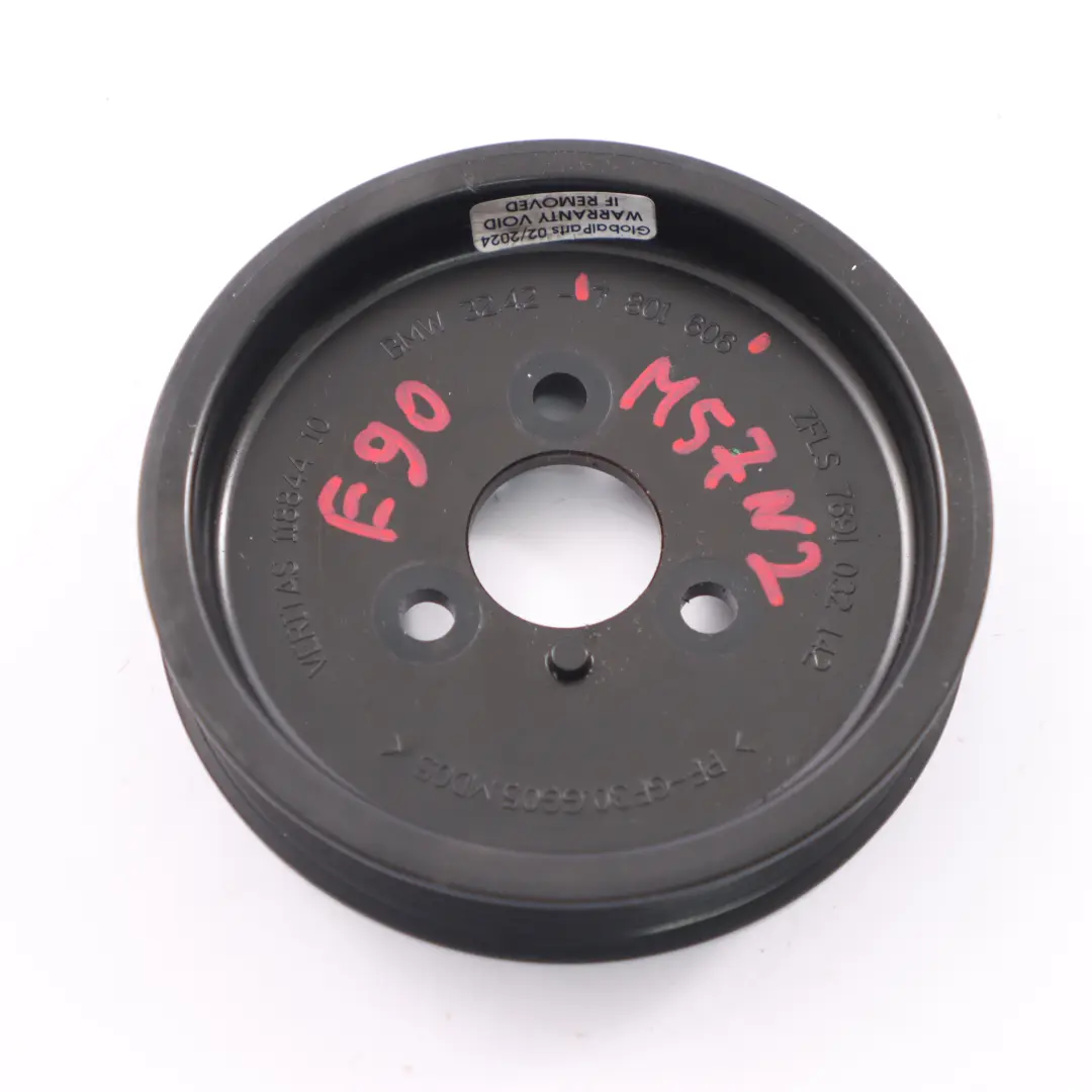 Poulie de pompe direction Pompe assistée Roue Diesel M57N2 pour BMW E90 E91 E92 335d à propos du numéro de pièce 7801606 BMW E90 E91 E92 335d Poulie de pompe direction Pompe assistée Roue Diesel M57N2 - SKU 7801606 - Numéro de pièce 7801606