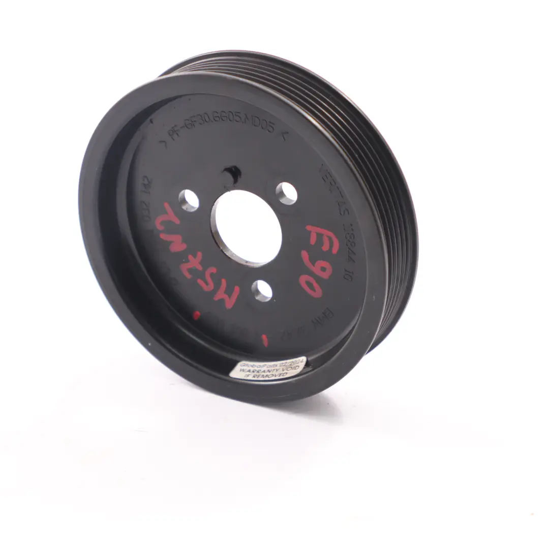 Steering Pump Pulley BMW E90 E91 E92 335d Power Steering Pump Wheel Diesel M57N2 to with Part number 7801606 Steering Pump Pulley BMW E90 E91 E92 335d Power Steering Pump Wheel Diesel M57N2 - SKU 7801606 - Part number 7801606