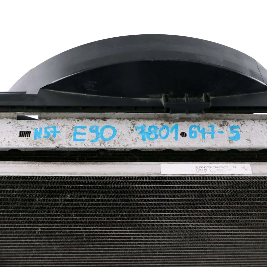 600W Diesel Ventilador Radiador Completo para BMW E87 E90 E91 E92 con número de pieza 7801647 BMW E87 E90 E91 E92 600W Diesel Ventilador Radiador Completo - SKU 7801647-2 - Número de pieza 7801647