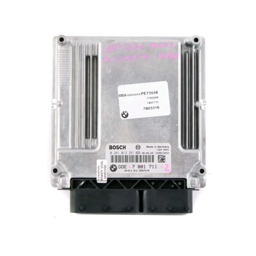 M47N2 ECU Control Unit Kit DDE CAS2 Key BMW E60 E87 E90 120d 320d 520d - SKU 7801711-2 - Part number 7801711