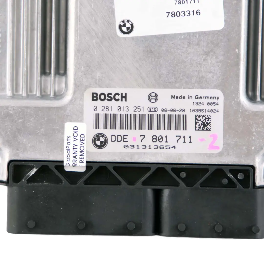 M47N2 ECU Control Unit Kit DDE CAS2 Key BMW E60 E87 E90 120d 320d 520d - SKU 7801711-2 - Part number 7801711