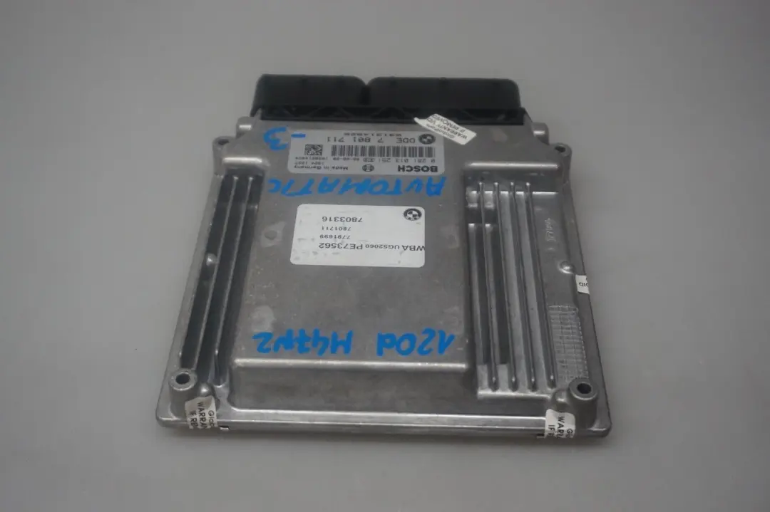 M47N2 120d 320d DDE Engine Control Unit ECU to BMW 1 3 Series 3 E60 E87 E90 with Part number 7801711 BMW 1 3 Series 3 E60 E87 E90 M47N2 120d 320d DDE Engine Control Unit ECU - SKU 7801711-3 - Part number 7801711