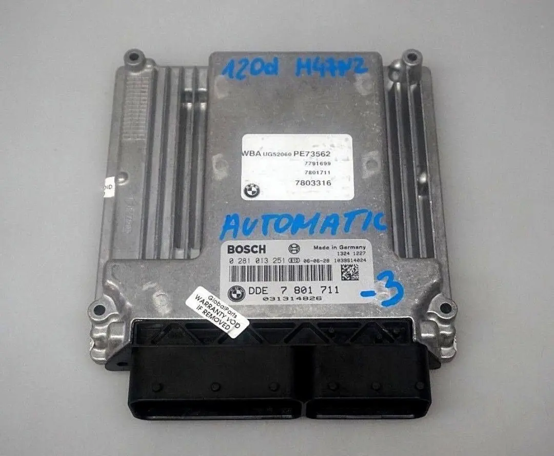 M47N2 Grundsteuergerät DDE ECU Automatik für BMW E60 E87 E90 120d 320d 520d mit Teilenummer 7801711 BMW E60 E87 E90 120d 320d 520d M47N2 Grundsteuergerät DDE ECU Automatik - SKU 7801711-3 - Teilenummer 7801711