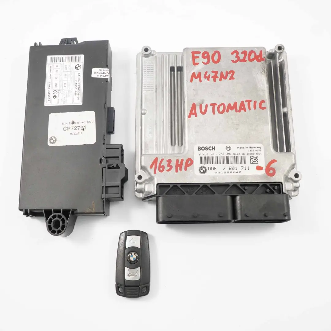 M47N2 ECU Engine Control Kit DDE CAS2 Key BMW E60 E87 E90 120d 320d 520d - SKU 7801711-6 - Part number 7801711