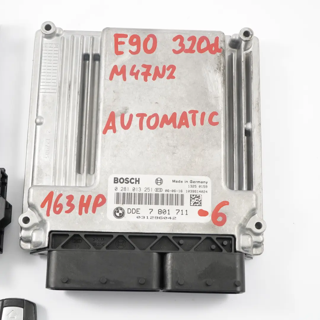 M47N2 ECU Engine Control Kit DDE CAS2 Key BMW E60 E87 E90 120d 320d 520d - SKU 7801711-6 - Part number 7801711