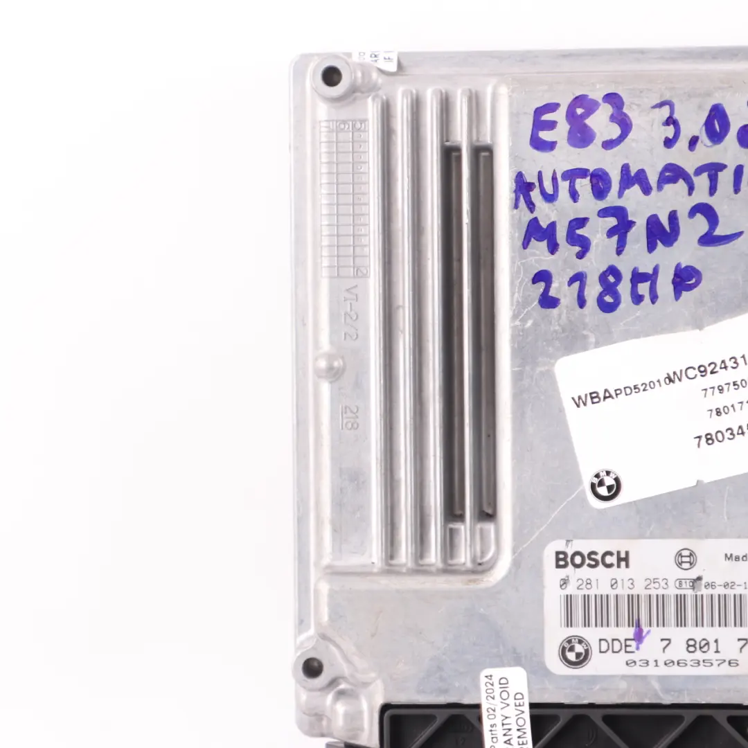 BMW E83 3.0d M57N2 Engine Control Unit Module DDE Automatic - SKU 7801712-6 - Part number 7801712 