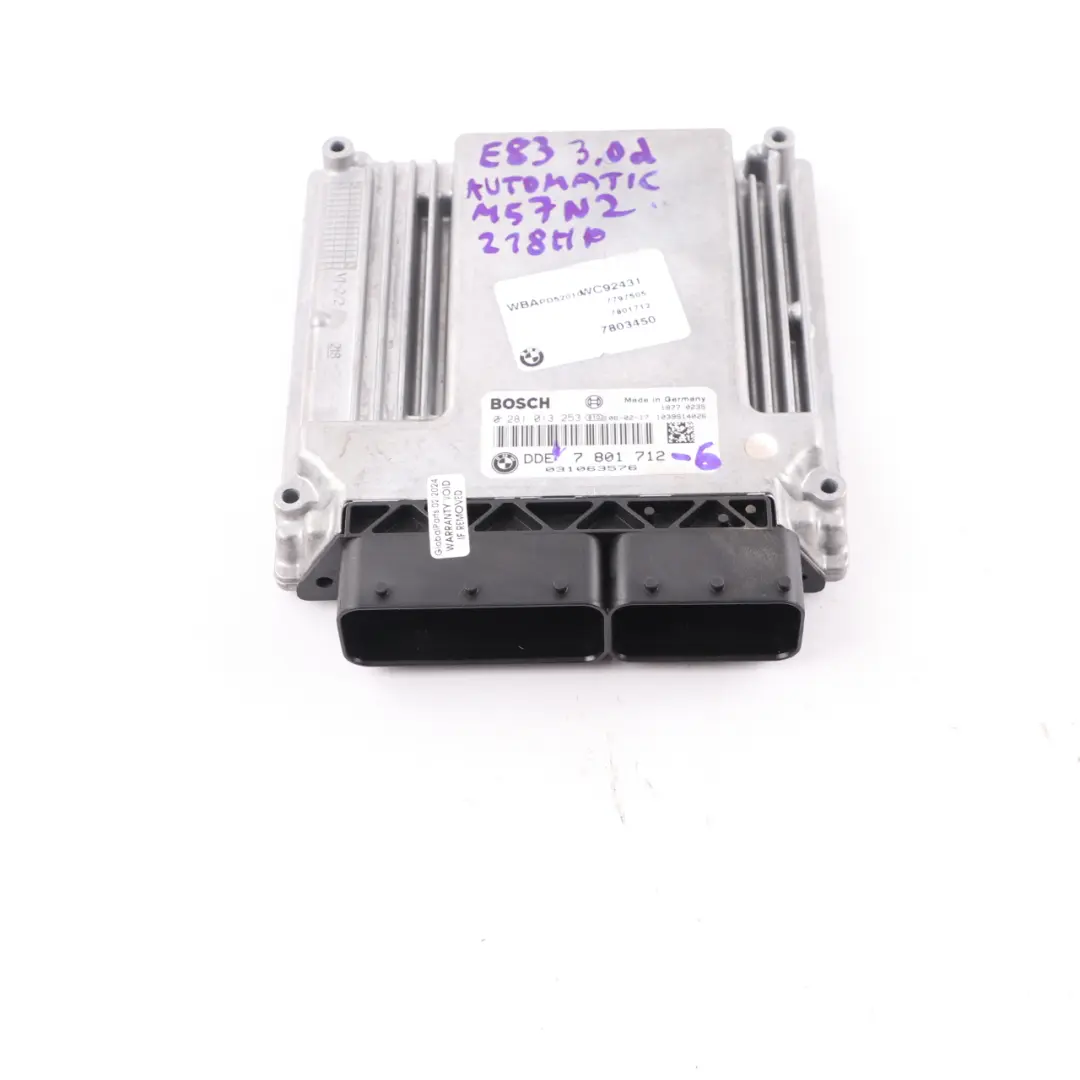 BMW E83 3.0d M57N2 Engine Control Unit Module DDE Automatic - SKU 7801712-6 - Part number 7801712 