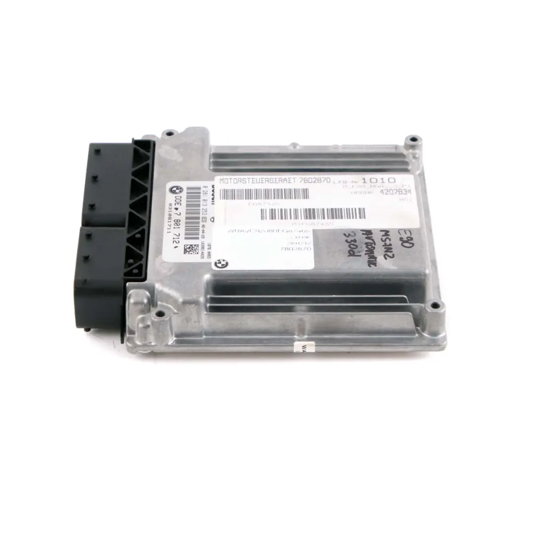 M57N2 Engine DDE Control Unit Automatic to BMW E60 E61 E90 E91 330d 530d with Part number 7801712 BMW E60 E61 E90 E91 330d 530d M57N2 Engine DDE Control Unit Automatic - SKU 7801712 - Part number 7801712