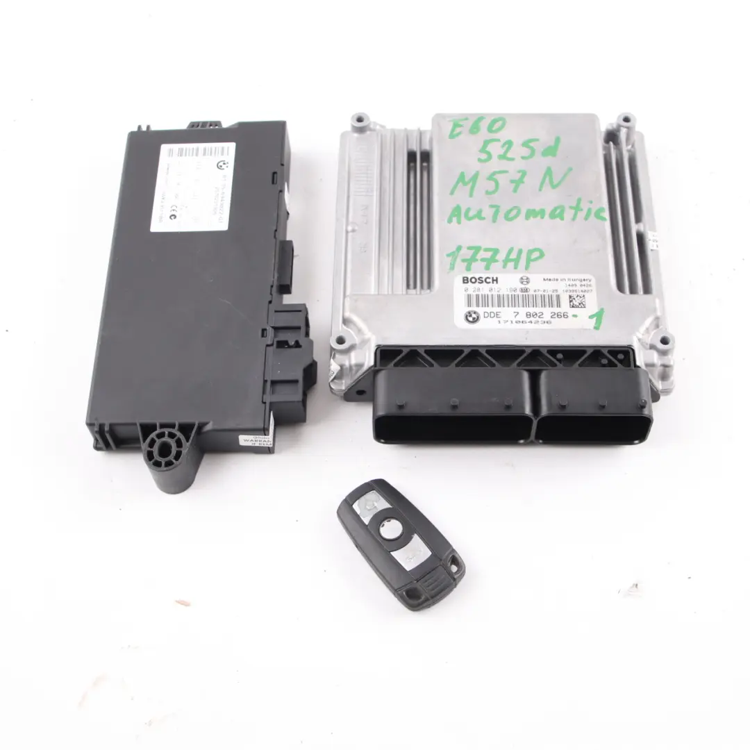 M57N 177HP ECU Kit DDE + CAS3 + Key Automatic to BMW E60 E61 525d with Part number 7802266 BMW E60 E61 525d M57N 177HP ECU Kit DDE + CAS3 + Key Automatic - SKU 7802266-1 - Part number 7802266