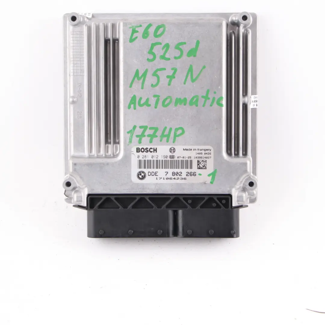 M57N 177HP ECU Kit DDE + CAS3 + Key Automatic to BMW E60 E61 525d with Part number 7802266 BMW E60 E61 525d M57N 177HP ECU Kit DDE + CAS3 + Key Automatic - SKU 7802266-1 - Part number 7802266