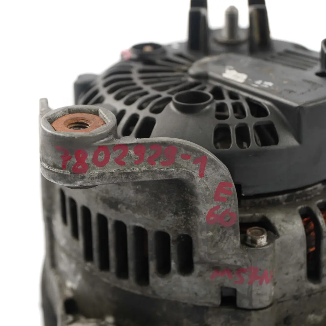 BMW 5 7 E60 E61 E65 M57N M57N2 Compact Alternator Generator Valeo 170A - SKU 7802929-1 - Part number 7802929