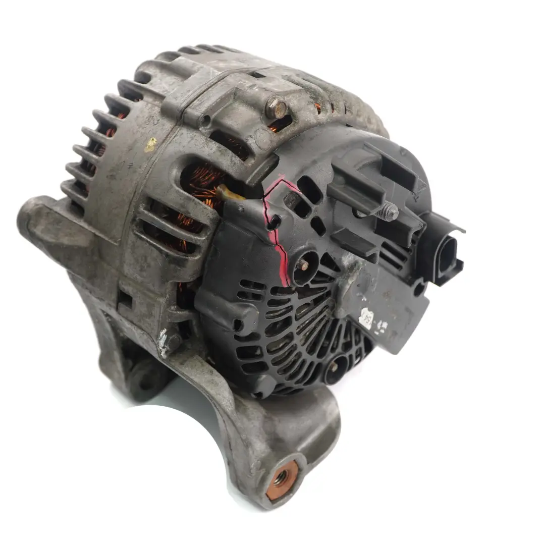 M57N M57N2 Alternador Generador Compacto Valeo 170A para BMW E60 E61 E65 con número de pieza 7802929 BMW E60 E61 E65 M57N M57N2 Alternador Generador Compacto Valeo 170A - SKU 7802929-1 - Número de pieza 7802929