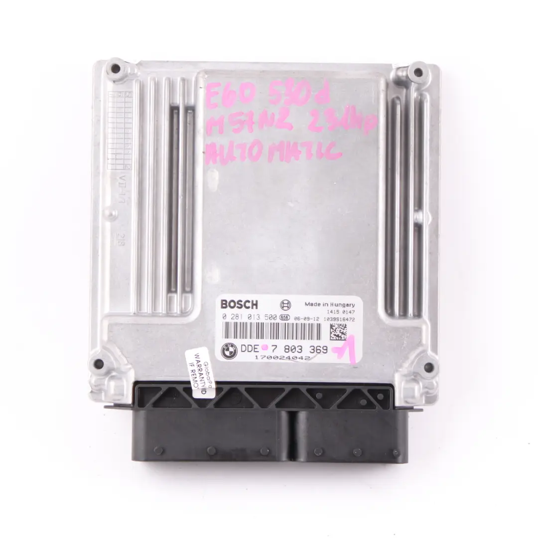 M57N2 ECU Engine Kit DDE CAS3 + Key Automatic to BMW E60 E90 E91 330d 530d with Part number 7803369 BMW E60 E90 E91 330d 530d M57N2 ECU Engine Kit DDE CAS3 + Key Automatic - SKU 7803369-1 - Part number 7803369