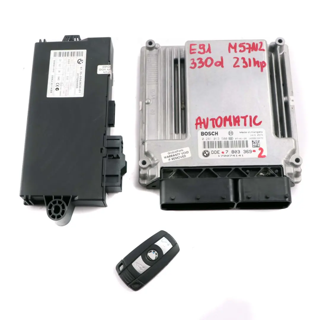 BMW E60 E90 330d 530d M57N2 ECU Engine KIT DDE CAS3 + Key - SKU 7803369-2 - Part number 7803369