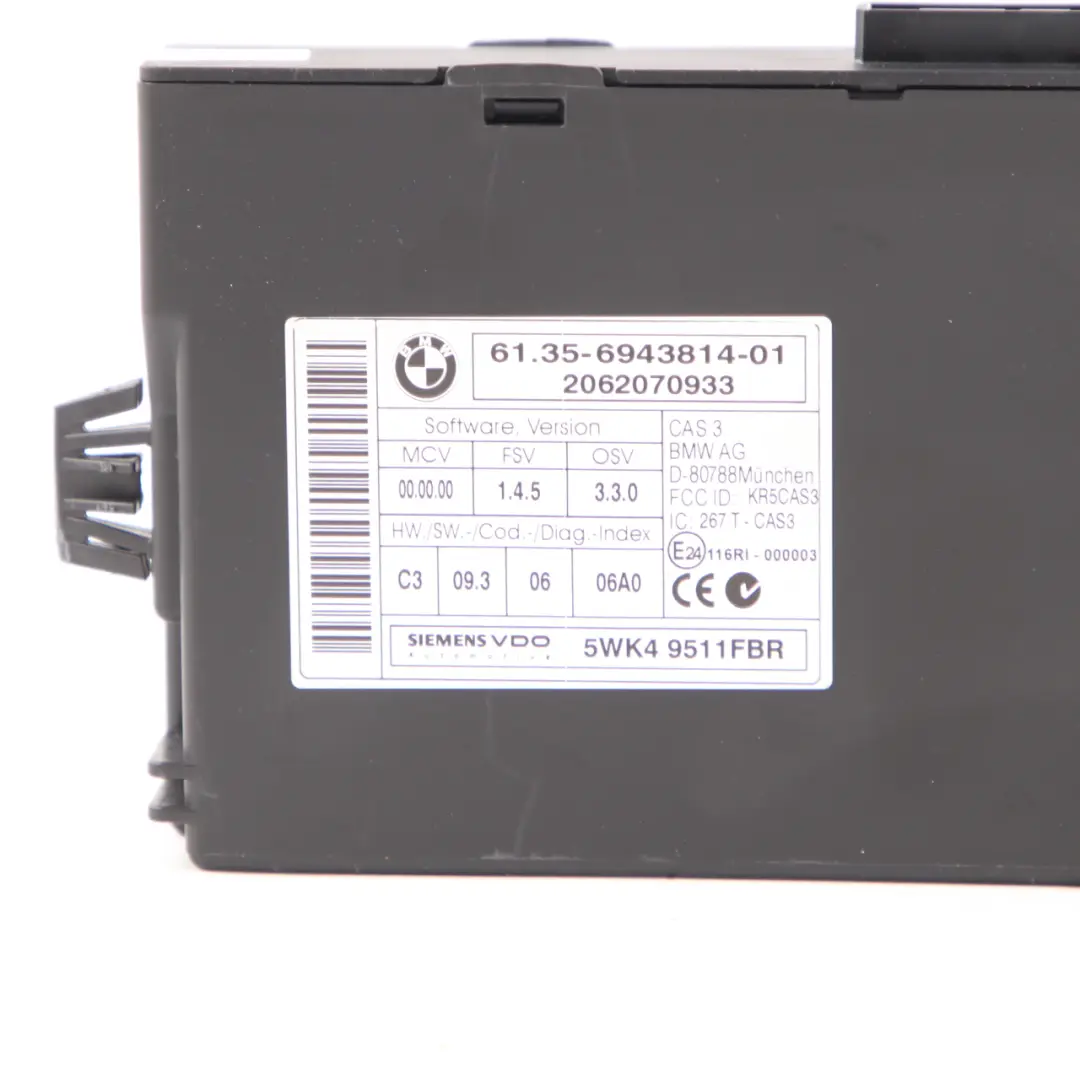 M57N2 Grundsteuergerät CAS3 Schlüssel für BMW 3 5 Series E60 E90 330d 530d mit Teilenummer 7803369 BMW 3 5 Series E60 E90 330d 530d M57N2 Grundsteuergerät CAS3 Schlüssel - SKU 7803369-4 - Teilenummer 7803369