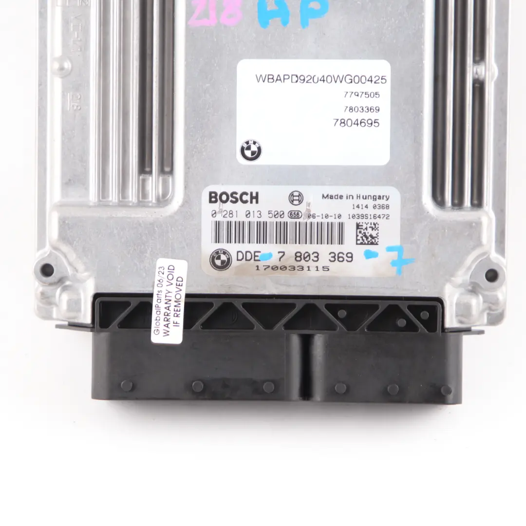 M57N2 218HP ECU Engine Unit DDE CAS3 + Key Automatic to BMW E83 LCI 3.0d with Part number 7803369 BMW E83 LCI 3.0d M57N2 218HP ECU Engine Unit DDE CAS3 + Key Automatic - SKU 7803369-7 - Part number 7803369