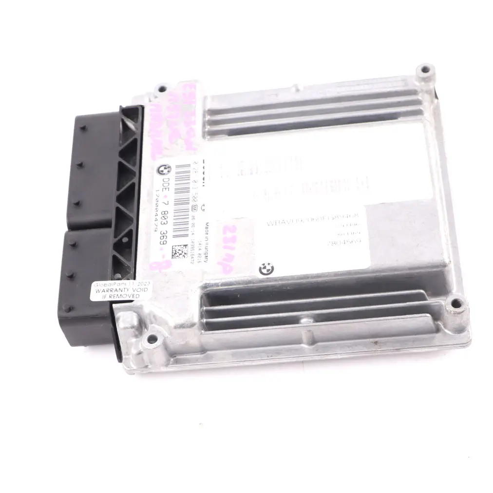 BMW E60 E90 330d 530d M57N2 231HP ECU Engine Control Unit DDE Manual - SKU 7803369-8 - Part number 7803369