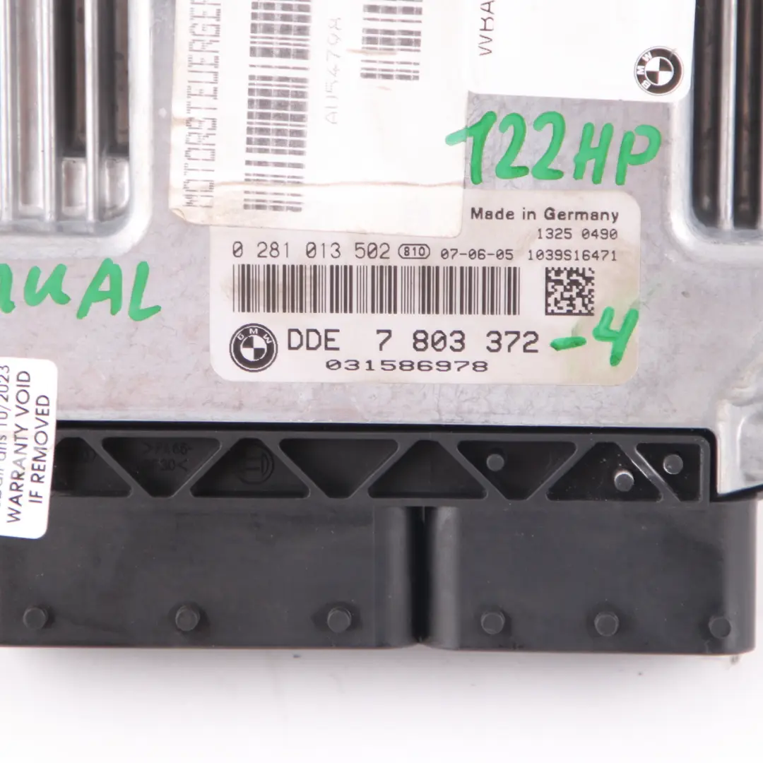 BMW E87 E90 E91 118d 318d M47N2 122HP Engine ECU KIT DDE CAS3 + Key - SKU 7803372-4 - Part number 7803372