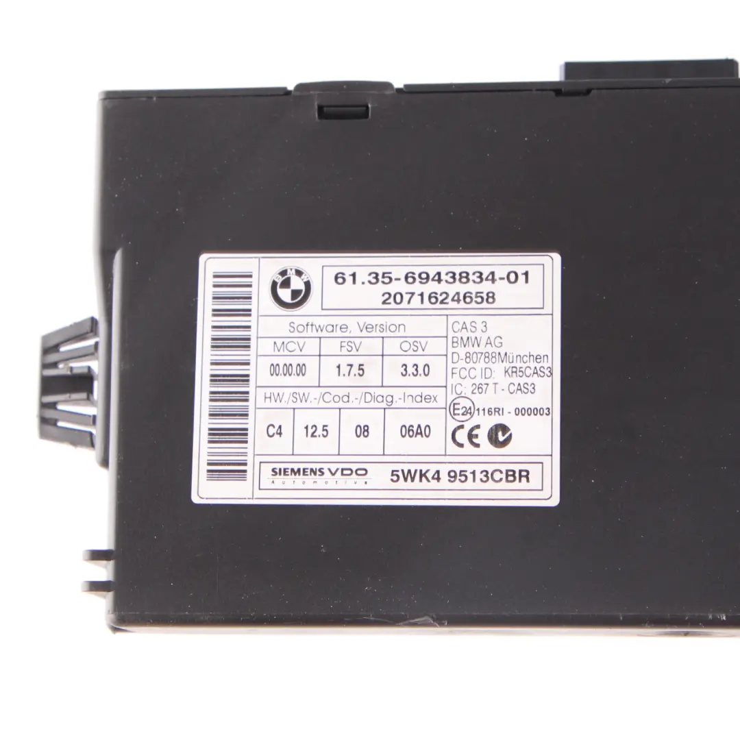 BMW E87 E90 E91 118d 318d M47N2 122HP Engine ECU KIT DDE CAS3 + Key - SKU 7803372-4 - Part number 7803372
