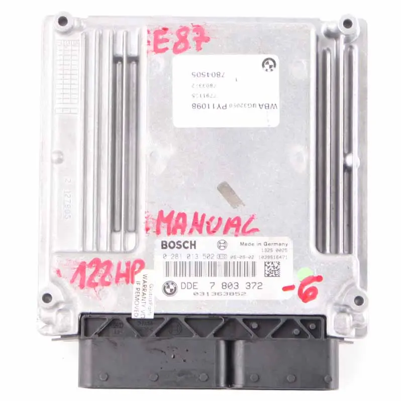 M47N2 122HP Engine Unit Module ECU DDE Manual to BMW E87 E90 E91 118d 318d with Part number 7803372 BMW E87 E90 E91 118d 318d M47N2 122HP Engine Unit Module ECU DDE Manual - SKU 7803372-6 - Part number 7803372