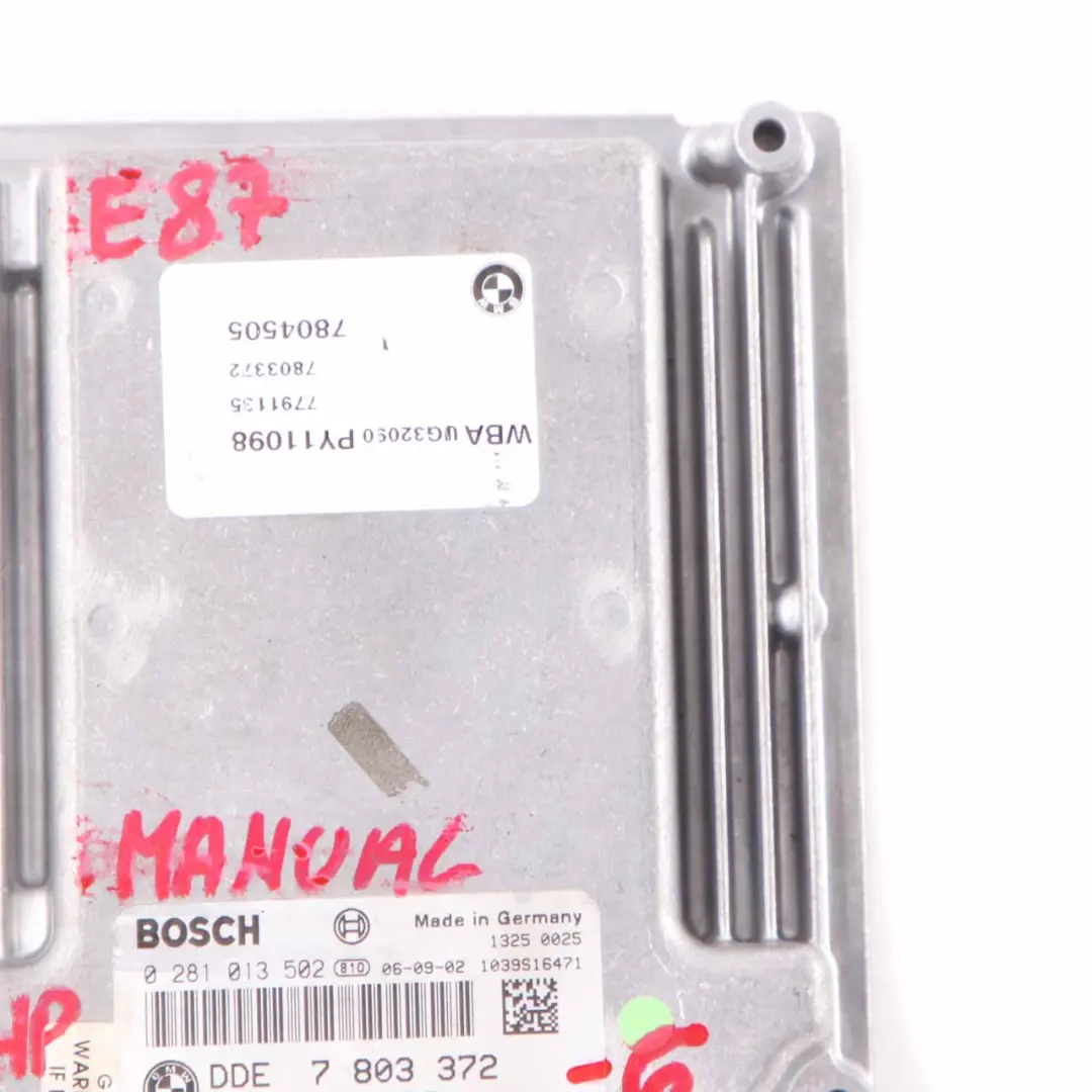 M47N2 122HP Engine Unit Module ECU DDE Manual to BMW E87 E90 E91 118d 318d with Part number 7803372 BMW E87 E90 E91 118d 318d M47N2 122HP Engine Unit Module ECU DDE Manual - SKU 7803372-6 - Part number 7803372