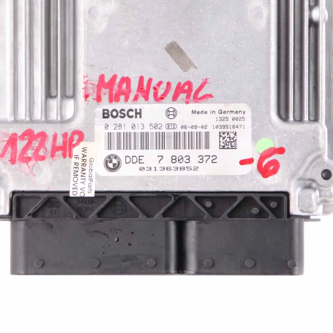 M47N2 122HP Engine Unit Module ECU DDE Manual to BMW E87 E90 E91 118d 318d with Part number 7803372 BMW E87 E90 E91 118d 318d M47N2 122HP Engine Unit Module ECU DDE Manual - SKU 7803372-6 - Part number 7803372