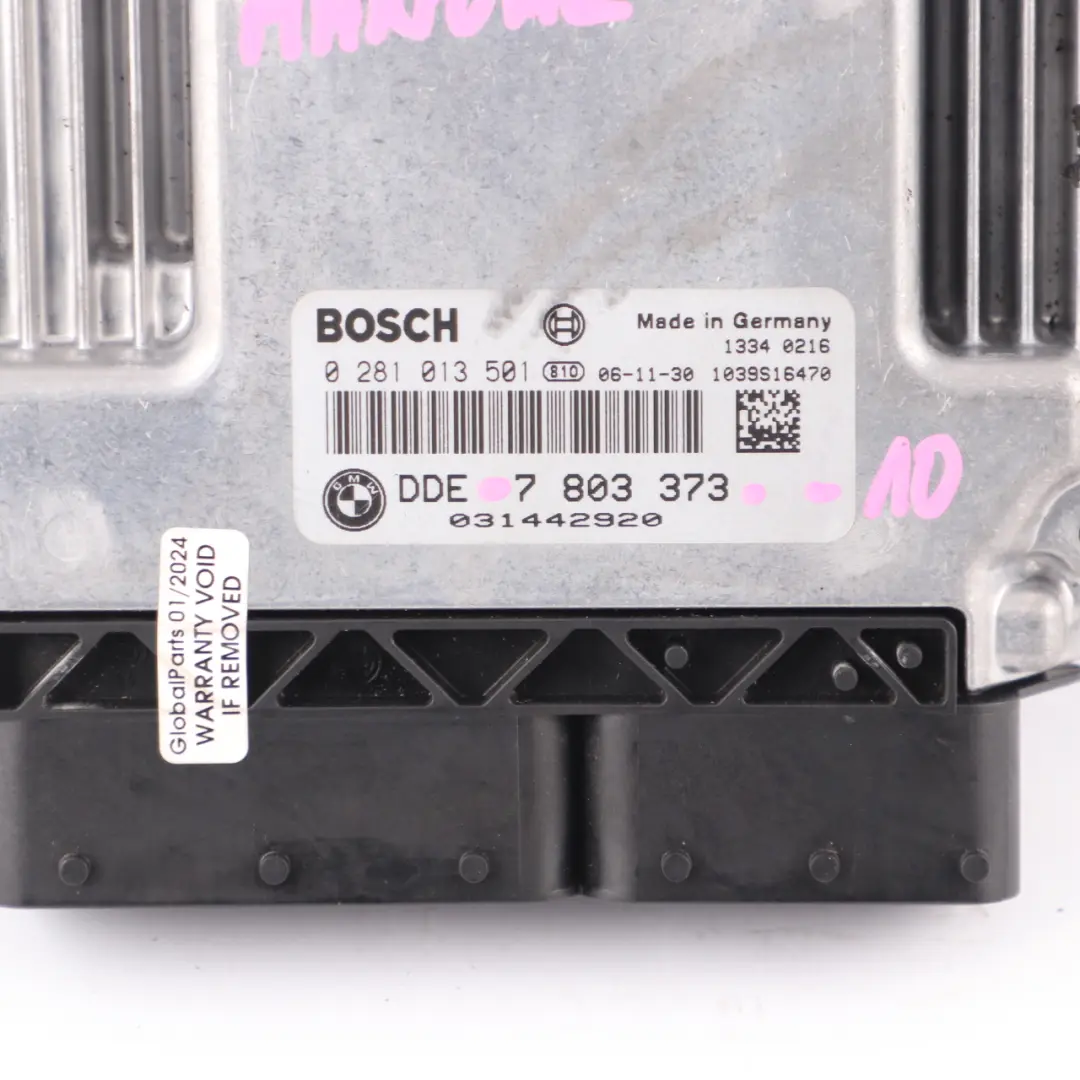 BMW E87 E90 E60 120D 320D 520D M47N2 163HP Komputer ECU DDE Manual - SKU 7803373-10 - Numer Części 7803373
