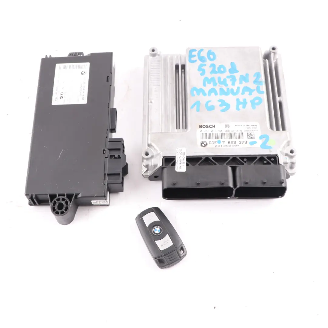 M47N2 120d 320d 520d ECU Kit DDE CAS3 Key to BMW E60 E87 E90 with Part number 7803373 BMW E60 E87 E90 M47N2 120d 320d 520d ECU Kit DDE CAS3 Key - SKU 7803373-2 - Part number 7803373