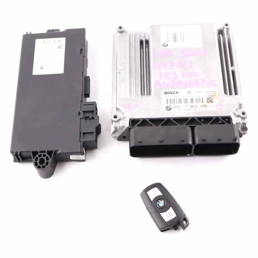 BMW E60 E87 E90 120d 320d 520d M47N2 Engine Control ECU Kit DDE CAS3 Key - SKU 7803373-4 - Part number 7803373