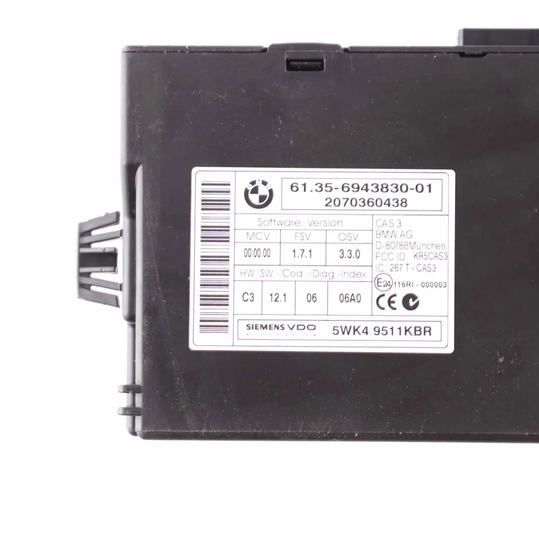 BMW E60 E87 E90 120d 320d 520d M47N2 Engine Control ECU Kit DDE CAS3 Key - SKU 7803373-4 - Part number 7803373