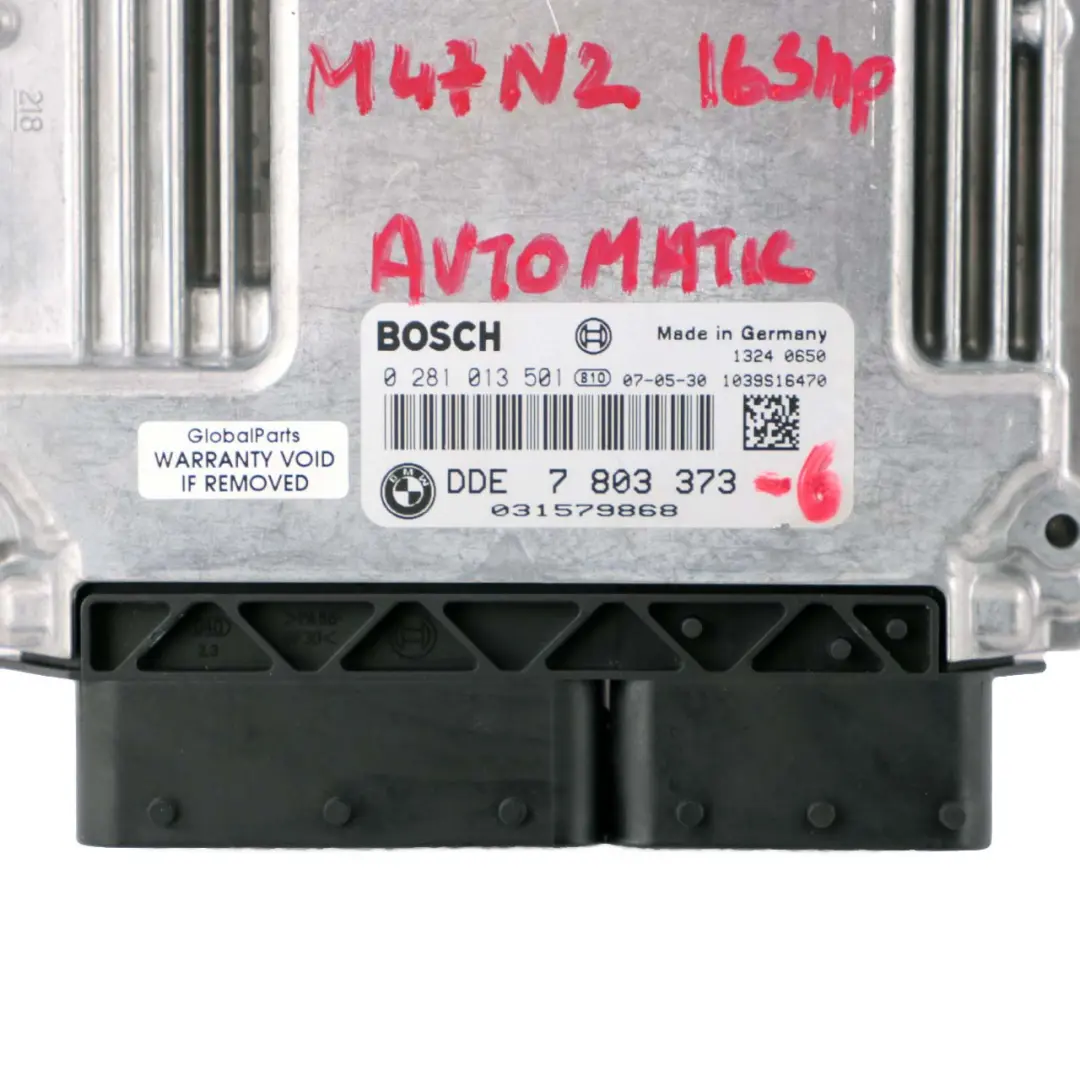 BMW E60 E87 E90 120d 320d 520d M47N2 Motorsteuerung ECU Kit DDE CAS3 - SKU 7803373-6 - Teilenummer 7803373
