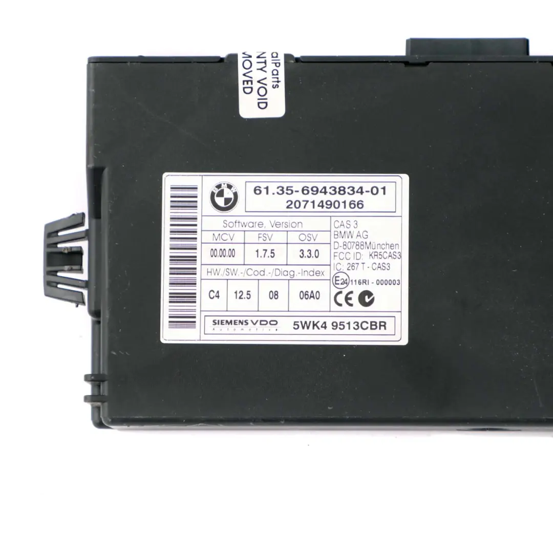 BMW E60 E87 E90 120d 320d 520d M47N2 Zestaw Sterowania Silnika CAS3 - SKU 7803373-6 - Numer Części 7803373