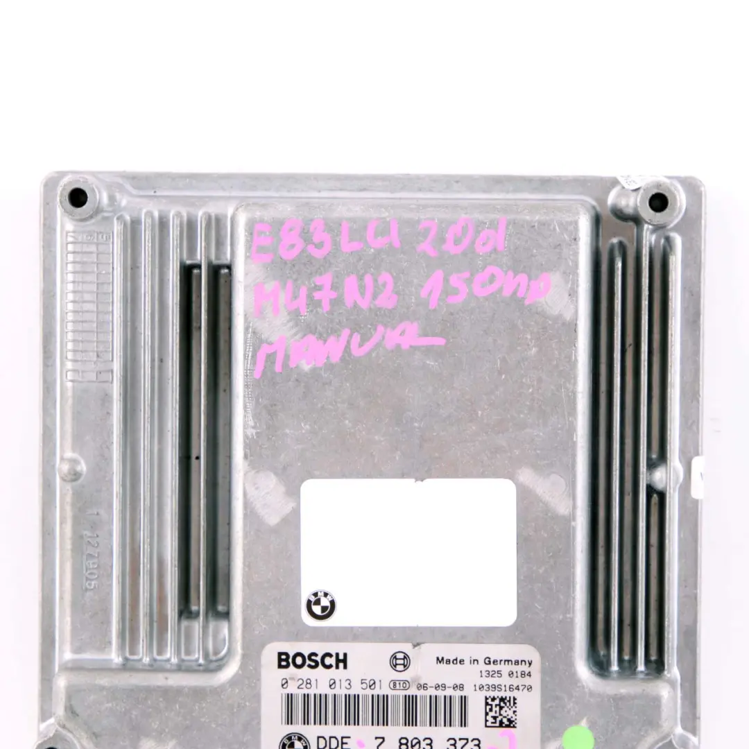 BMW X3 E83 LCI M47N2 2.0d 150HP ECU Engine Control Unit DDE Manual - SKU 7803373-7 - Part number 7803373