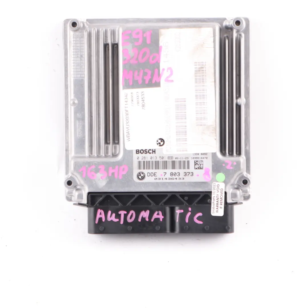 M47N2 Engine Control ECU Kit DDE Keys CAS3 to BMW E60 E90 320d 520d with Part number 7803373 BMW E60 E90 320d 520d M47N2 Engine Control ECU Kit DDE Keys CAS3 - SKU 7803373-8 - Part number 7803373