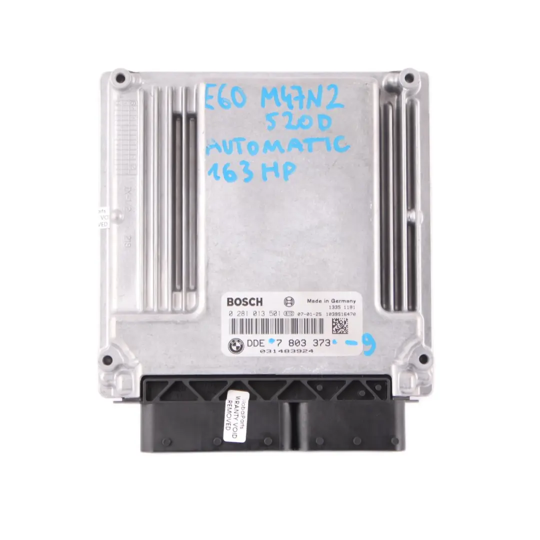 BMW E60 E90 320d 520d M47N2 Engine ECU Kit DDE CAS3 Keys Automatic - SKU 7803373-9 - Part number 7803373