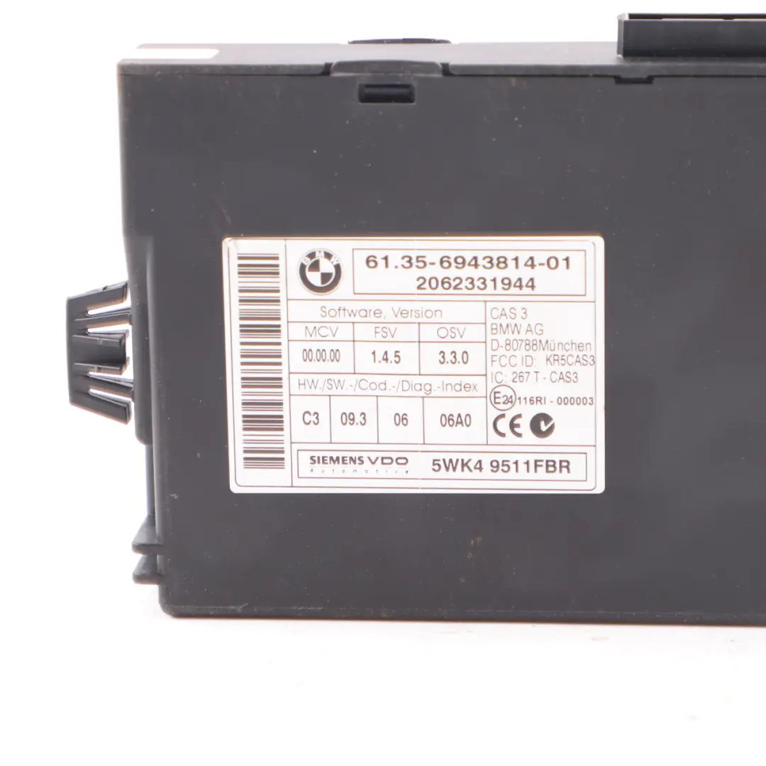 BMW E92 E93 330d M57N2 231HP Engine ECU Kit DDE + CAS3 + Key Manual - SKU 7805286-2 - Part number 7805286