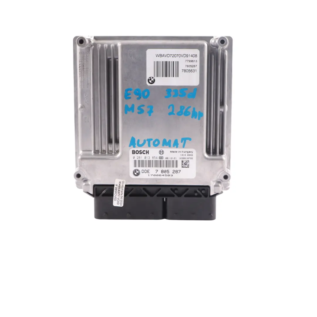 BMW E60 LCI E90 335d 535d M57N2 286HP Engine ECU Kit Unit DDE CAS3 Key - SKU 7805287-3 - Part number 7805287