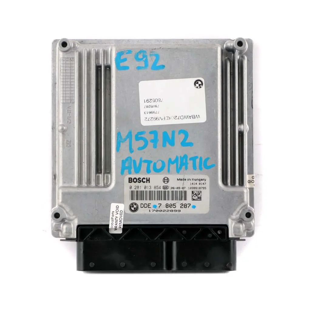 3.0sd 335d 535d M57N2 Engine ECU DDE Automatic to BMW E60 E90 X5 E70 with Part number 7805287 BMW E60 E90 X5 E70 3.0sd 335d 535d M57N2 Engine ECU DDE Automatic - SKU 7805287 - Part number 7805287