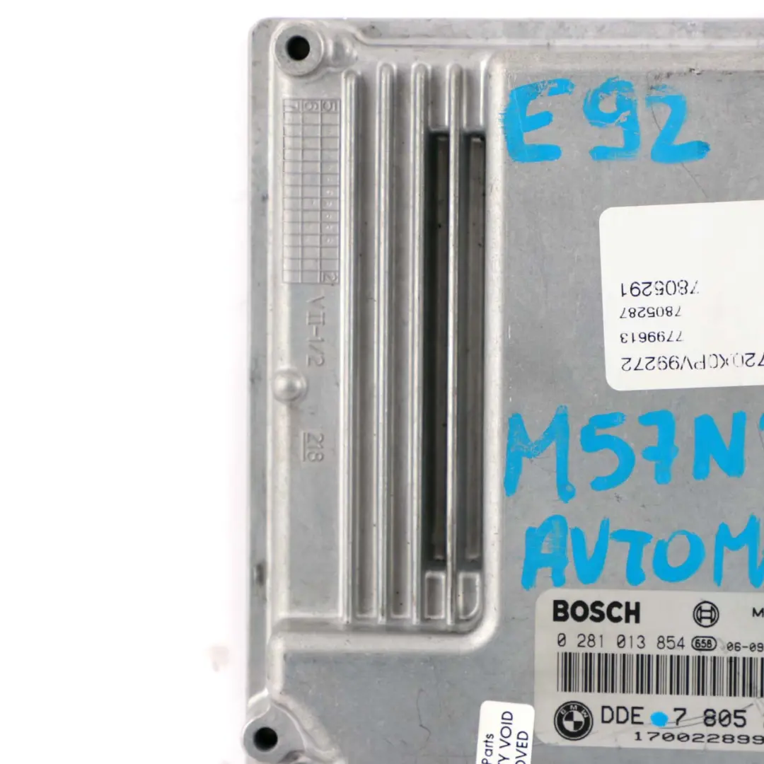3.0sd 335d 535d M57N2 Motor ECU DDE Automático para BMW E60 E90 X5 E70 con número de pieza 7805287 BMW E60 E90 X5 E70 3.0sd 335d 535d M57N2 Motor ECU DDE Automático - SKU 7805287 - Número de pieza 7805287