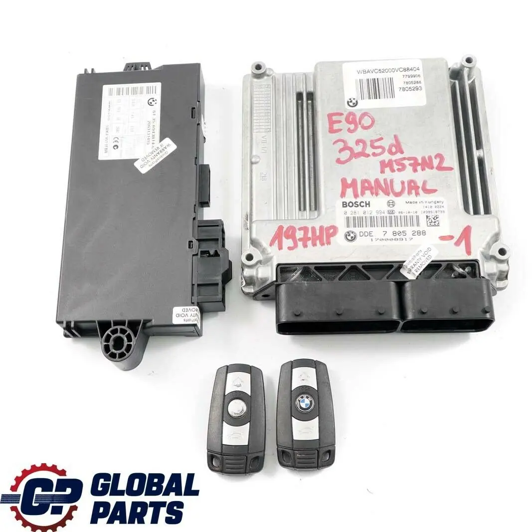 BMW E60 LCI E90 E91 E92 325d 525d M57N2 Engine ECU KIT DDE CAS3 + Keys - SKU 7805288-1 - Part number 7805288