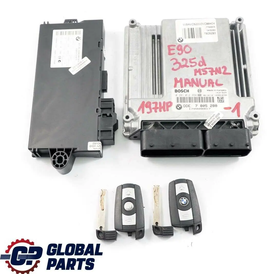 BMW E60 LCI E90 E91 E92 325d 525d M57N2 Engine ECU KIT DDE CAS3 + Keys - SKU 7805288-1 - Part number 7805288
