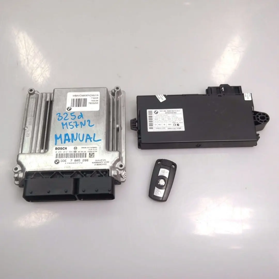 M57N2 Engine ECU KIT DDE + CAS 3 KEY to BMW E60 LCI E90 E91 E92 325d 525d with Part number 7805288 BMW E60 LCI E90 E91 E92 325d 525d M57N2 Engine ECU KIT DDE + CAS 3 KEY - SKU 7805288 - Part number 7805288