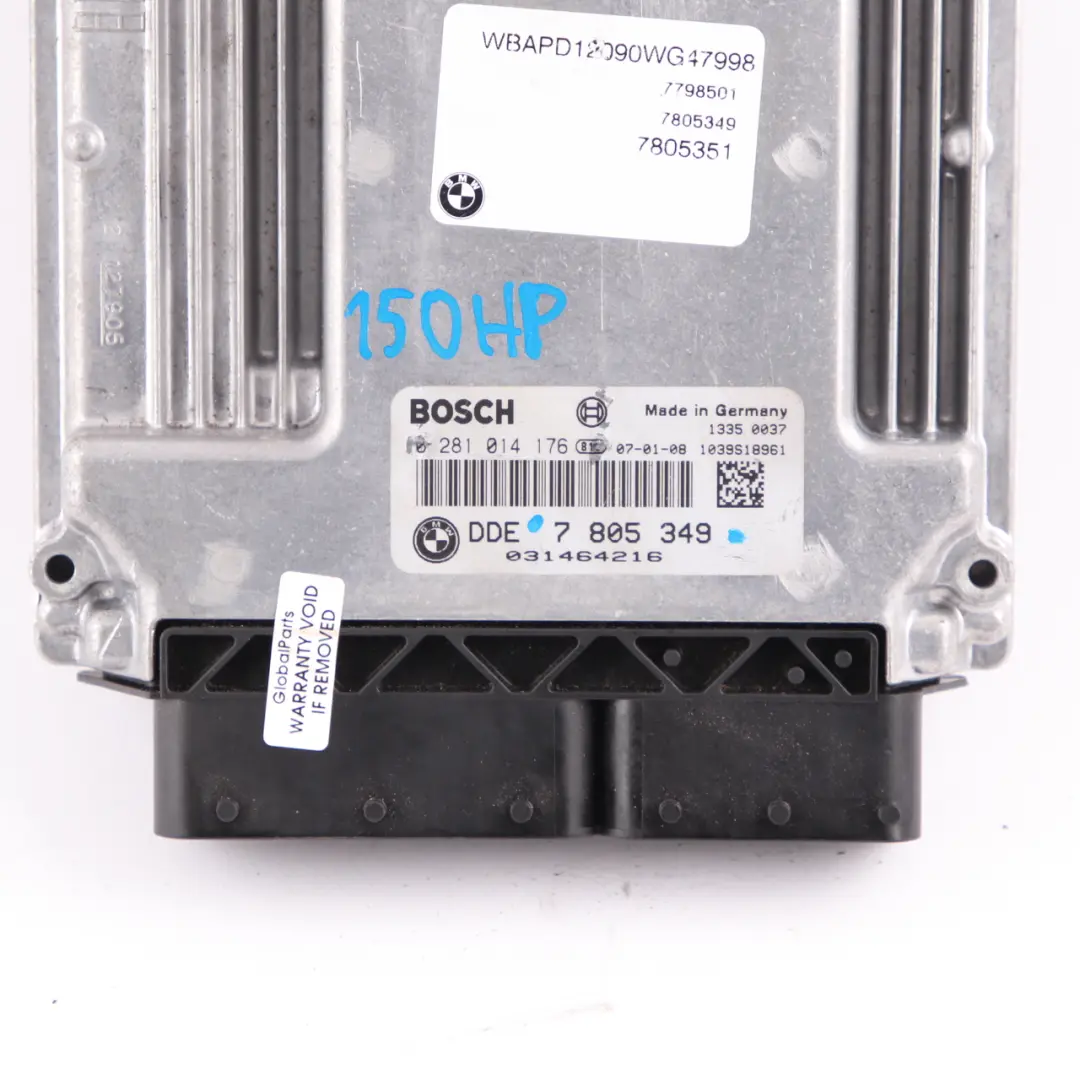 BMW X3 E83 LCI M47N2 2.0d 150HP Kit centralina DDE Cambio manuale - SKU 7805349 - Numero di parte 7805349