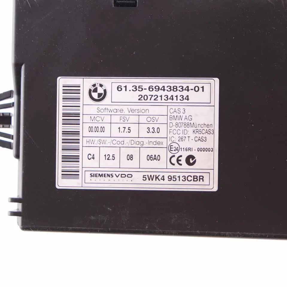 M57N2 231HP ECU Kit DDE + CAS3 + Key Automatic to BMW E92 E93 Diesel 330d with Part number 7805585 BMW E92 E93 Diesel 330d M57N2 231HP ECU Kit DDE + CAS3 + Key Automatic - SKU 7805585-4 - Part number 7805585