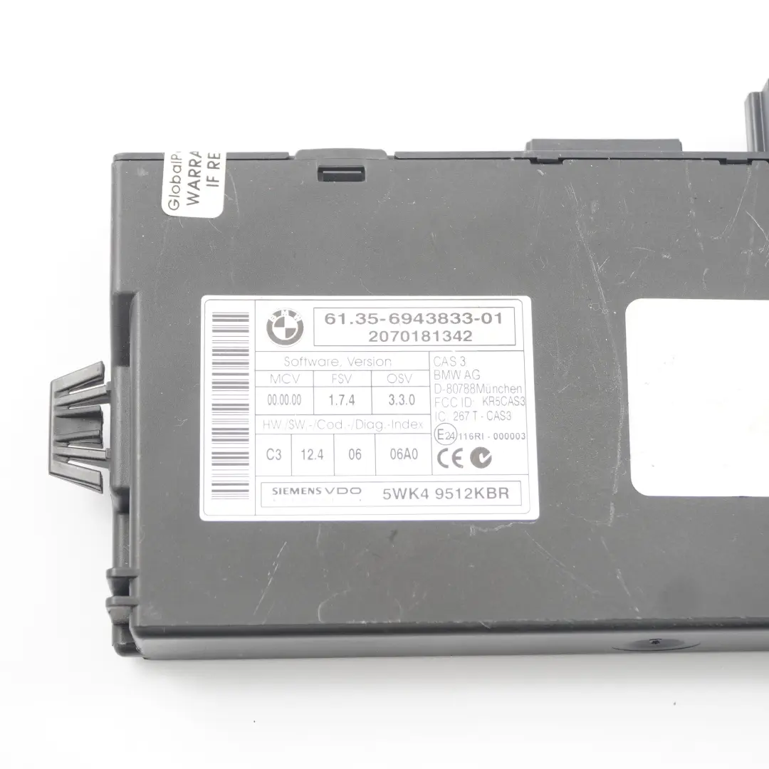 M57N2 235HP motore ECU Kit DDE CAS3 chiave automatica per BMW X5 E70 3.0d con numero di parte 7805585 BMW X5 E70 3.0d M57N2 235HP motore ECU Kit DDE CAS3 chiave automatica - SKU 7805585-5 - Numero di parte 7805585