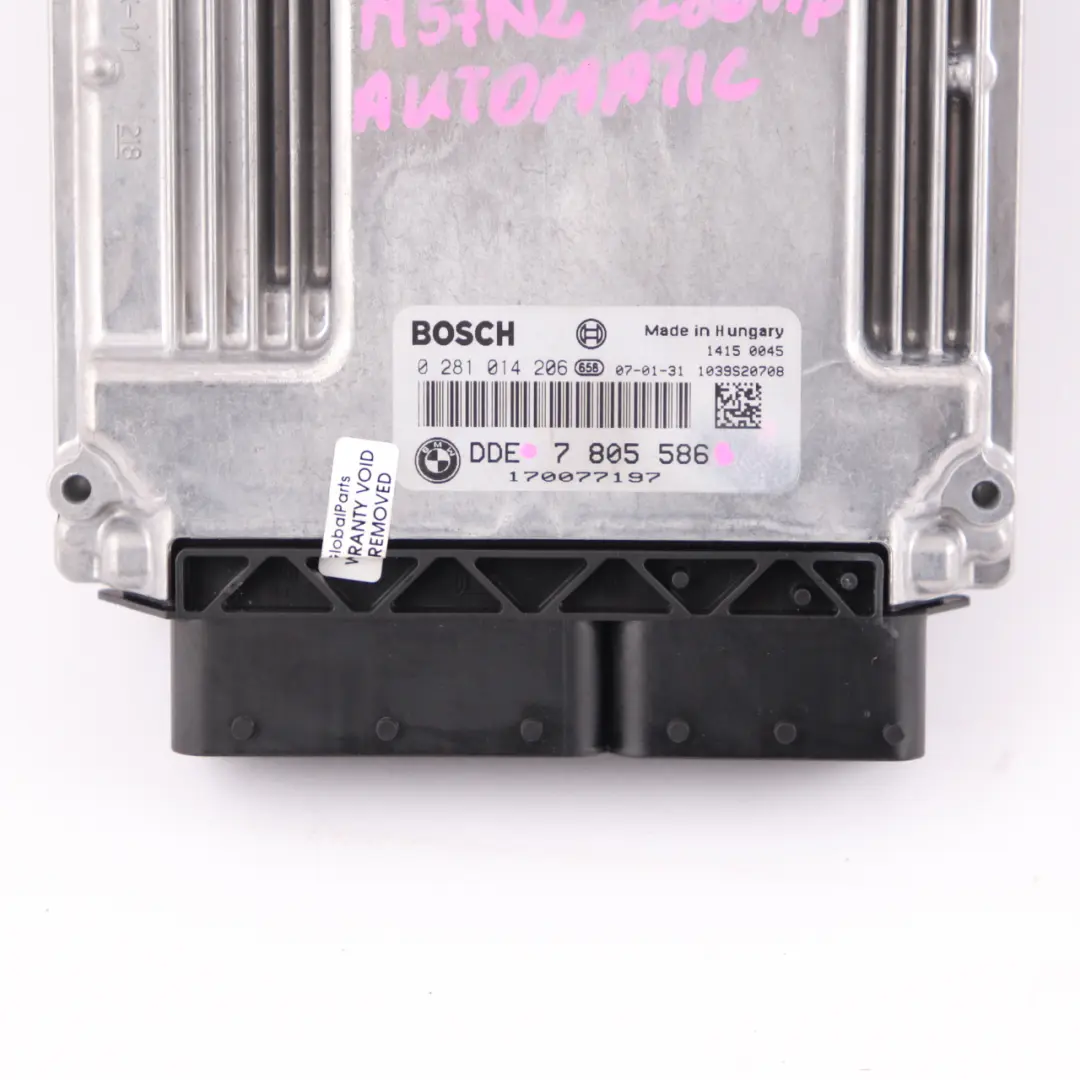 BMW E60 E90 335d 535d M57N2 Engine Control Unit Module ECU DDE Automatic - SKU 7805586 - Part number 7805586