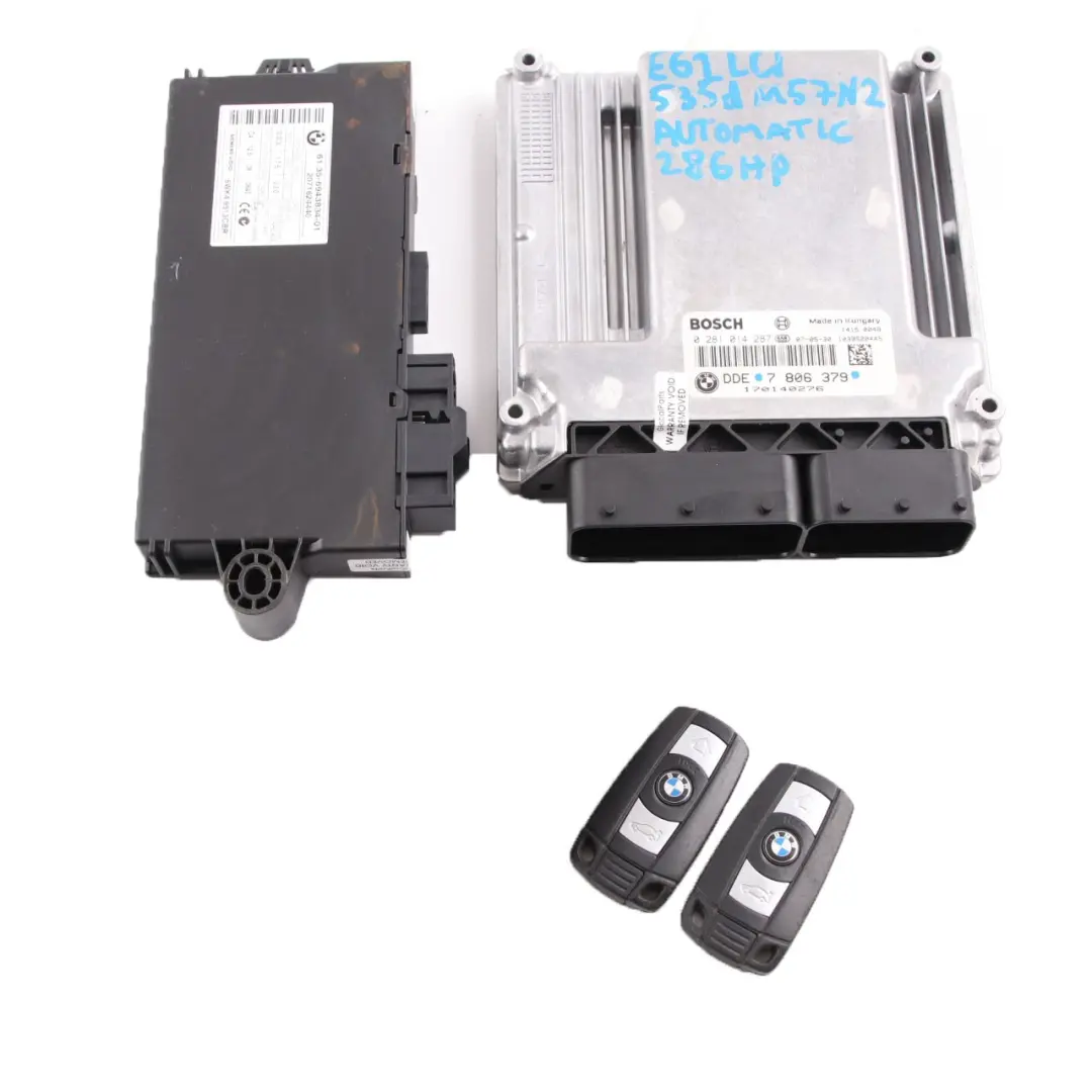 M57N2 Engine ECU KIT DDE CAS3 Keys Ignition Reader to BMW E60 E61 LCI 535d with Part number 7806379 BMW E60 E61 LCI 535d M57N2 Engine ECU KIT DDE CAS3 Keys Ignition Reader - SKU 7806379-1 - Part number 7806379