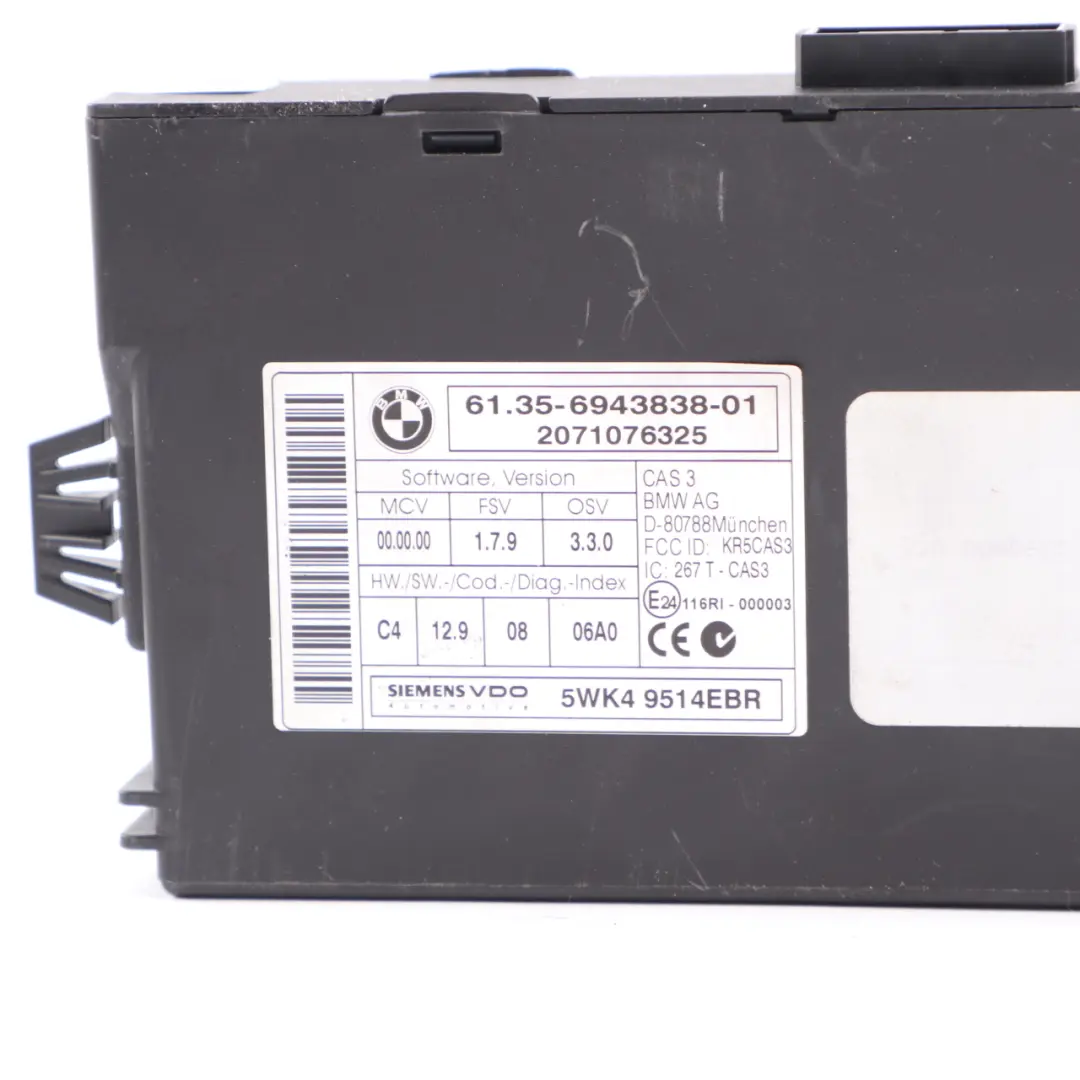 M57N2 235HP Engine Control Unit ECU KIT DDE CAS3 Keys to BMW X5 E70 3.0d with Part number 7806976 BMW X5 E70 3.0d M57N2 235HP Engine Control Unit ECU KIT DDE CAS3 Keys - SKU 7806976-2 - Part number 7806976