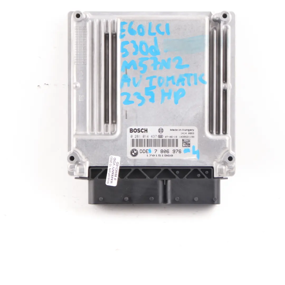M57N2 235HP Engine Control ECU KIT DDE CAS3 Key to BMW E60 E61 LCI 530d with Part number 7806976 BMW E60 E61 LCI 530d M57N2 235HP Engine Control ECU KIT DDE CAS3 Key - SKU 7806976-4 - Part number 7806976