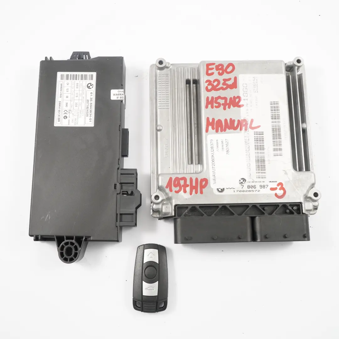 Motore M57N2 197HP Kit ECU DDE CAS3 Chiave per BMW E60 LCI E90 E91 325d 525d con numero di parte 7806987 BMW E60 LCI E90 E91 325d 525d Motore M57N2 197HP Kit ECU DDE CAS3 Chiave - SKU 7806987-3 - Numero di parte 7806987